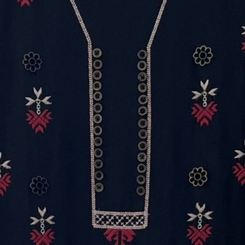 Ulla Johnson Black Aztec Embroidered Intricate Beaded Bohemian Dress Sz 0P - Picture 12 of 16